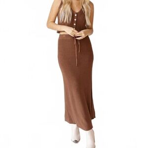 Arlette Knitted Maxi Skirt In Cocoa